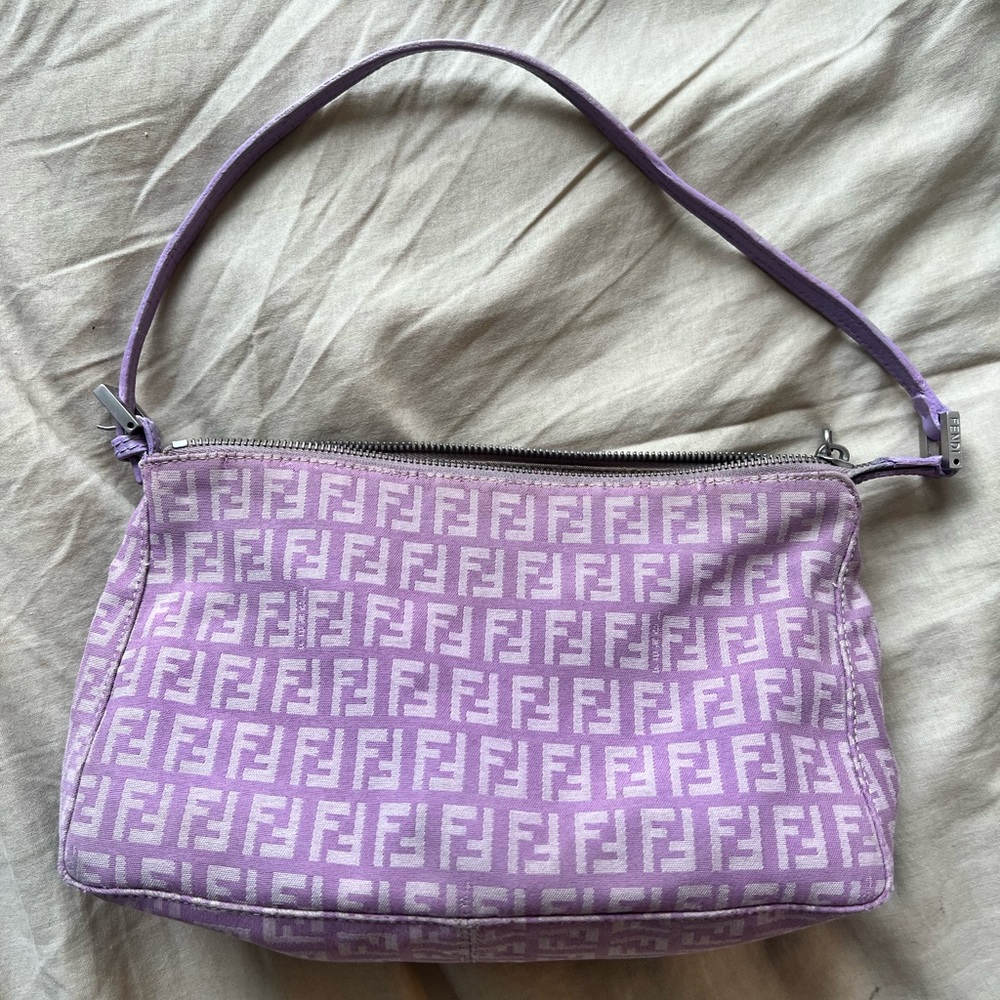Fendi Purple Zucca Shoulder Bag